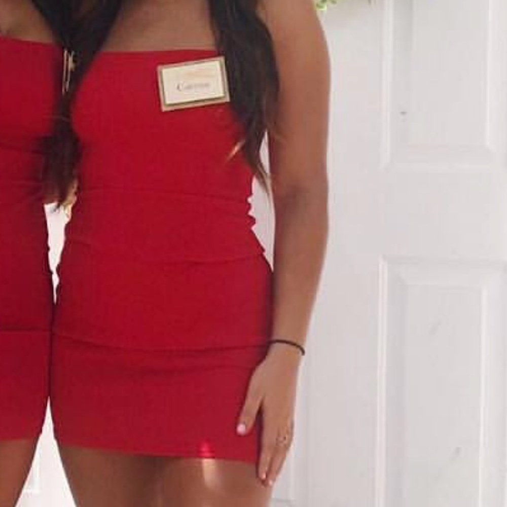 Red formal dress